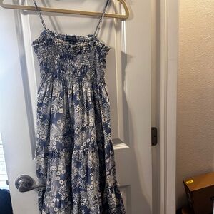 Polo by Ralph Lauren Blue and White Patterned Garment